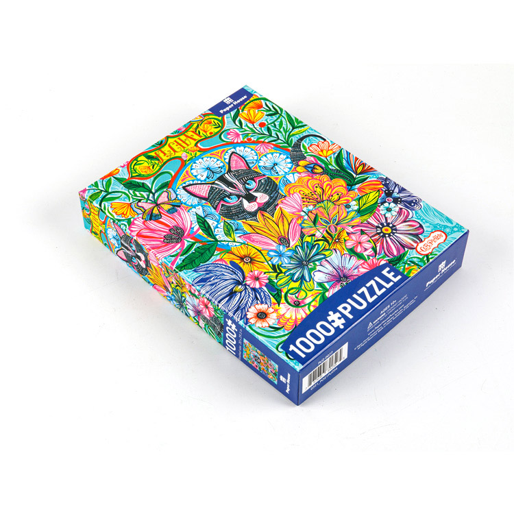 Puzzle 1000PCS Blumenkatze