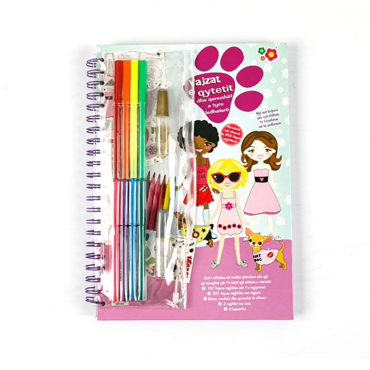 Sketch Book-Spiral Book Suit mit Markern All Friends